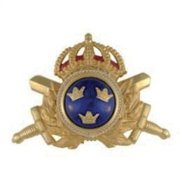 Mössmärke m/60 t skärmmössa officer med halmkrans