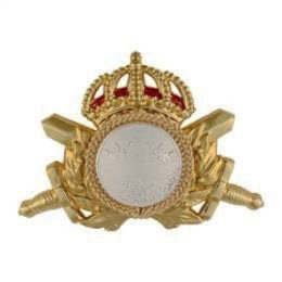 Mössmärke m/60 skärmmössa specialistofficer halmkrans