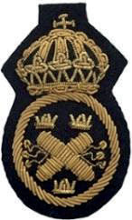 Mössmärke m/87 skärmmössa överfurir