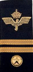 Axelklaffshylsa m/02 brodyr och galon fanjunkare flygvapnet