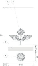Axelklaffshylsa m/02 brodyr och galon sergeant flygvapnet
