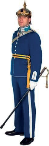 Trupparaddräkt m/1895 officer i långbyxor